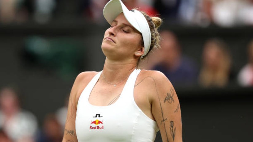 The women&rsquo;s singles defending Wimbledon champion Marketa Vondrousova was beaten at the All England Club in a huge day two shock.