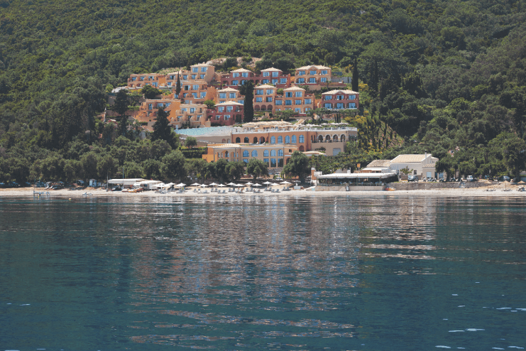 The Nido resort on the southerly stretch of Corfu