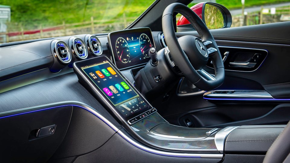 The console and interior in the The Mercedes-Benz CLE