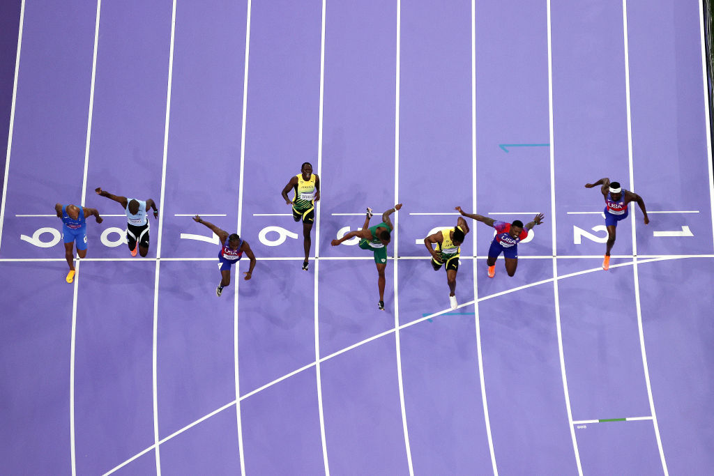 Lyles crossed the line first in a final that saw the eight men covered by just 0.12 seconds - the times clocked for fourth, fifth, sixth, seventh and eighth were world records for those positions at a major championship final.