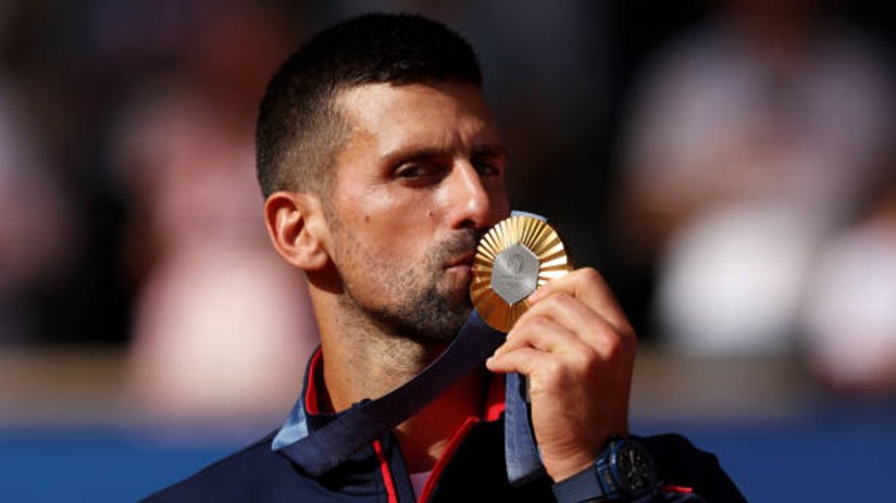 Novak Djokovic became just the fifth tennis player to complete the career Golden Slam after beating Spaniard Carlos Alcaraz 7-6 7-6 yesterday in the men&rsquo;s singles final at the Paris 2024 Olympic Games.