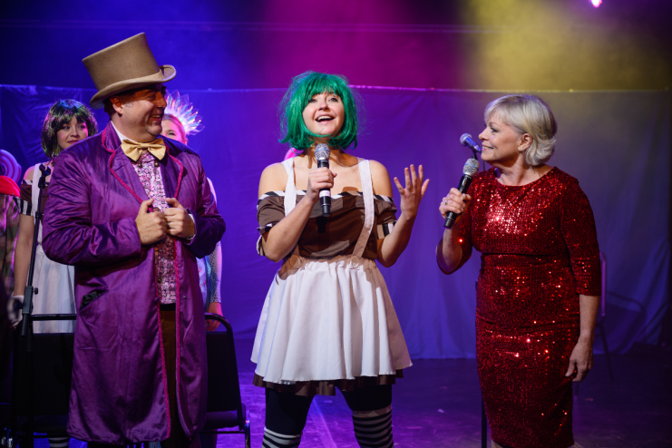 Erik Peterson, Kirsty Patterson and Julie Dawn Cole in Willy's Candy Spectacular