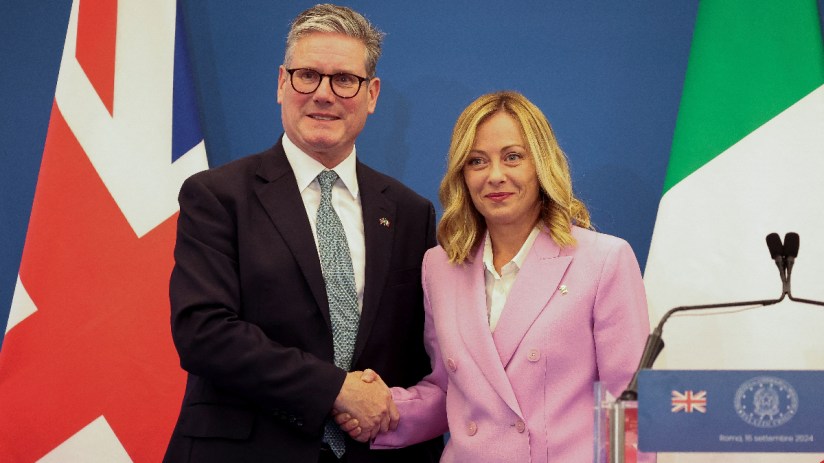 Two Italian firms Leonardo and Marcegaglia are set to invest &pound;485m into the UK, Sir Keir Starmer has announced. Photo: PA