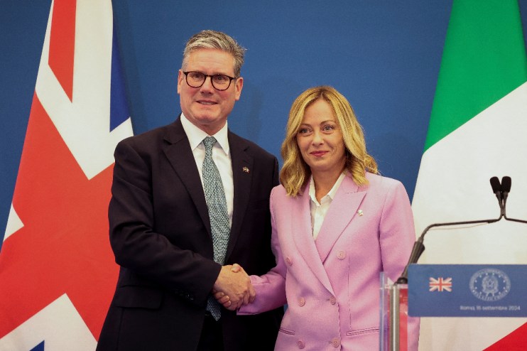 Two Italian firms Leonardo and Marcegaglia are set to invest &pound;485m into the UK, Sir Keir Starmer has announced. Photo: PA