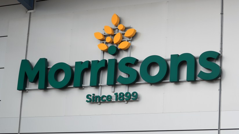 Morrisons Supermarket signage, as the supermarket group has agreed a &pound;331 million property deal as part of efforts to slash its significant debt pile. Photo credit should read: Mike Egerton/PA Wire