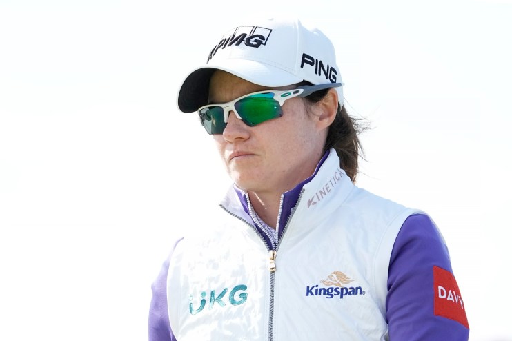 Leona Maguire sports the Kingspan name and logo when competing as part of her sponsorship deal with the Grenfell-linked firm