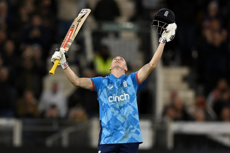Harry Brook hit a captain&rsquo;s century as England beat Australia by 46 runs using the DLS Method to keep their five-match autumn ODI series alive.