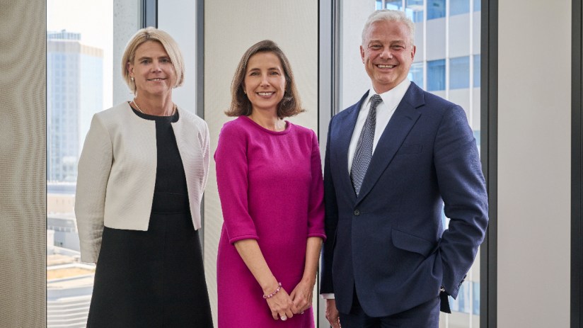 Left to right: Meagen Burnett, Johanna Kyrklund and Richard Oldfield
