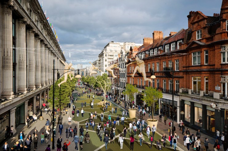Khan will move ahead with proposals to ban traffic in the West End area