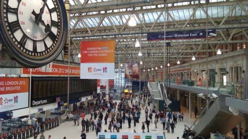 Waterloo and Clapham Junction are driving a surge in sales at UK train stations.