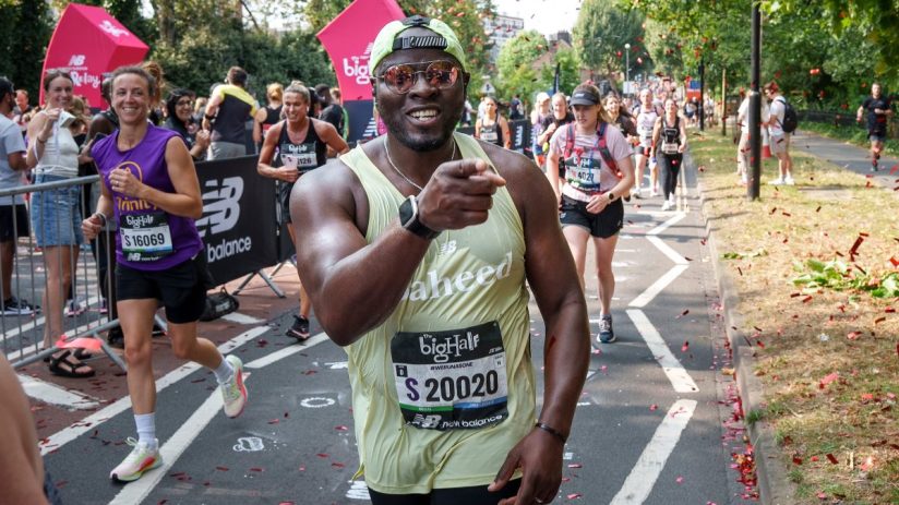 Runners on the course during The Big Half. Photo: Jeff Moore for London Marathon Events