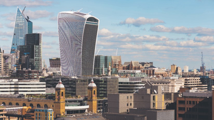 Rathbones assets under management dropped to &pound;108.8bn. (An aerial view of 20 Fenchurch and Canada Skyline including The Willis Building and The Scalpel (52-54 Lime Street - Andy Blackmore).)