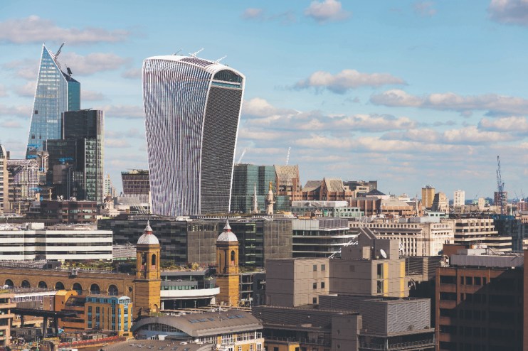 Rathbones assets under management dropped to &pound;108.8bn. (An aerial view of 20 Fenchurch and Canada Skyline including The Willis Building and The Scalpel (52-54 Lime Street - Andy Blackmore).)