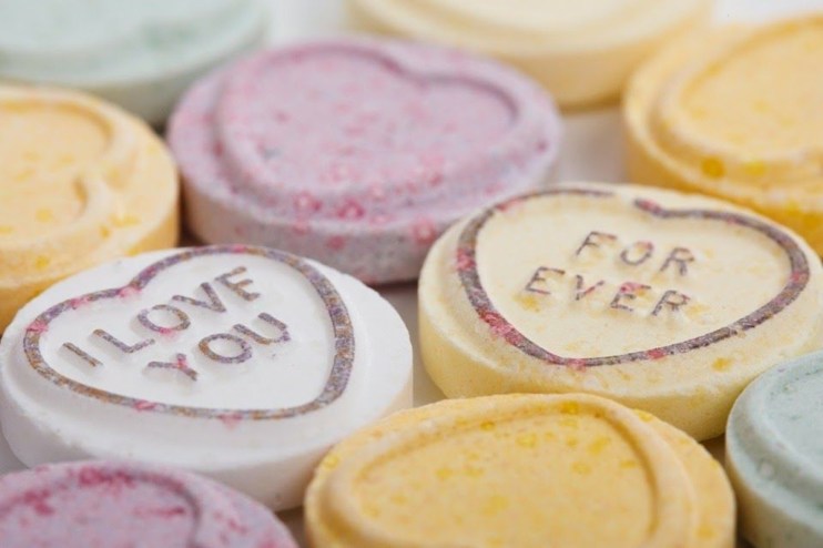 Valentines Day: Love Hearts are made by Swizzels Matlow.