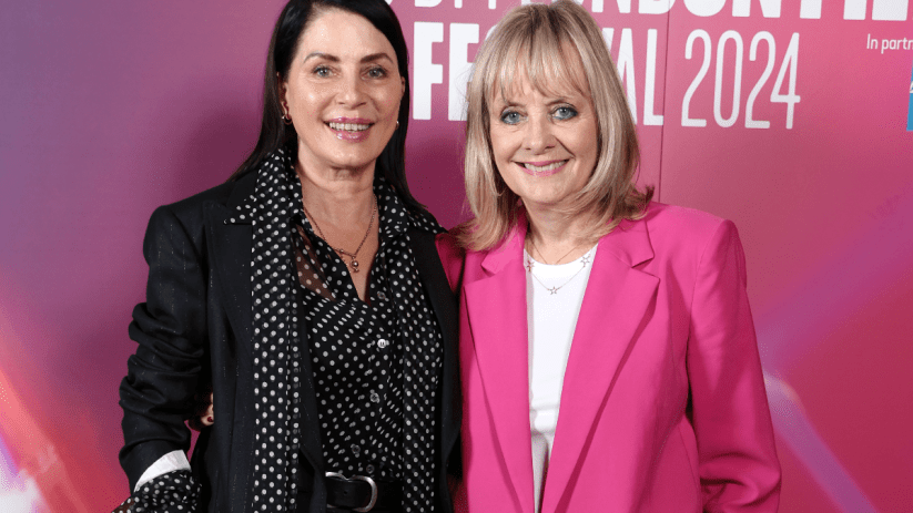 Twiggy and Sadie Frost at the world premiere for Twiggy at the London Film Festival this week