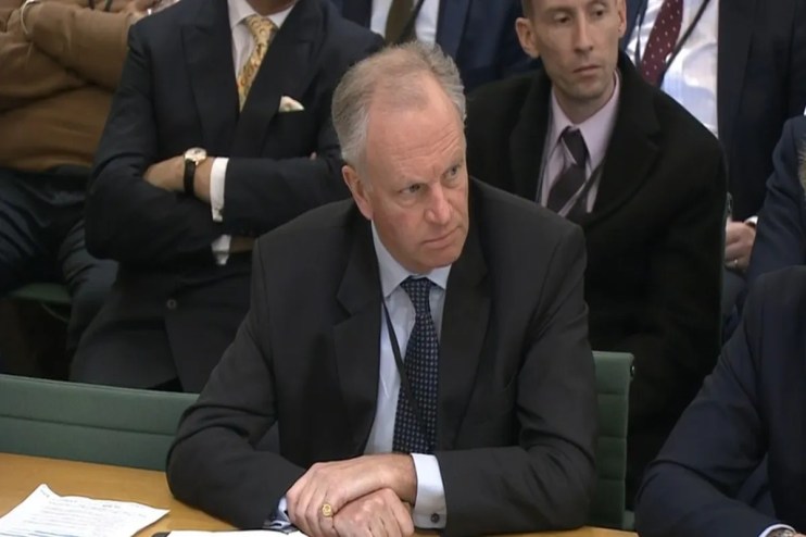 Nick Reach, CEO of the Post Office, giving evidence to a select committee