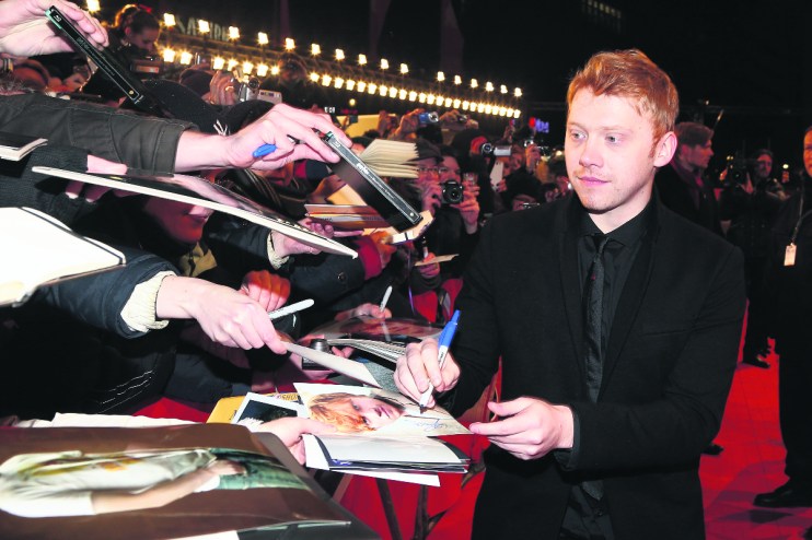Rupert Grint at a Premiere (Photo by Andreas Rentz/Getty Images for BMW)