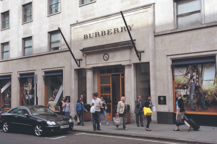 A general view of the Burberry Store at 21-23 New Bond Street in central London.