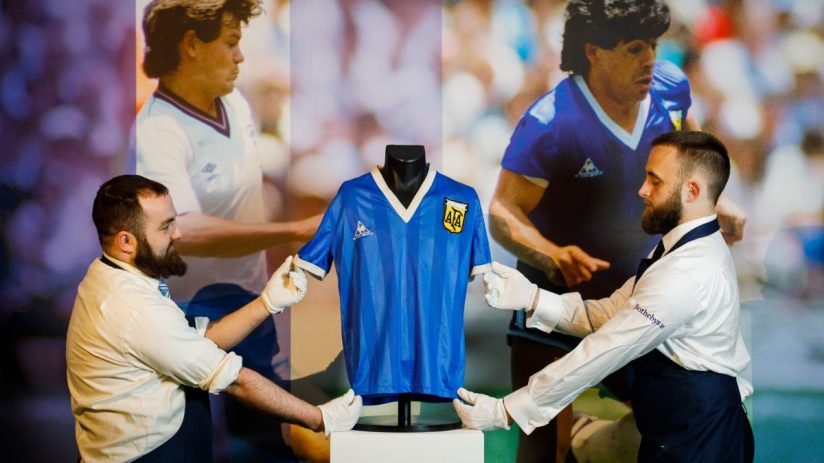 Maradona's 'Hand of God' shirt became one of the most expensive items of sports memorabilia when it sold for &pound;7m at auction in 2022