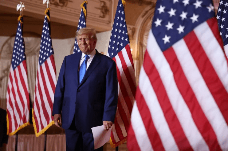 Trump declared victory in a speech in Florida.