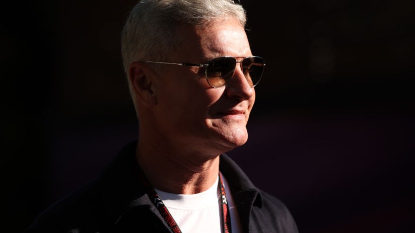 David Coulthard looks on in the Paddock prior to practice ahead of the F1 Grand Prix of Australia at Albert Park Circuit on March 22, 2024 in Melbourne, Australia. (Photo by Robert Cianflone/Getty Images)