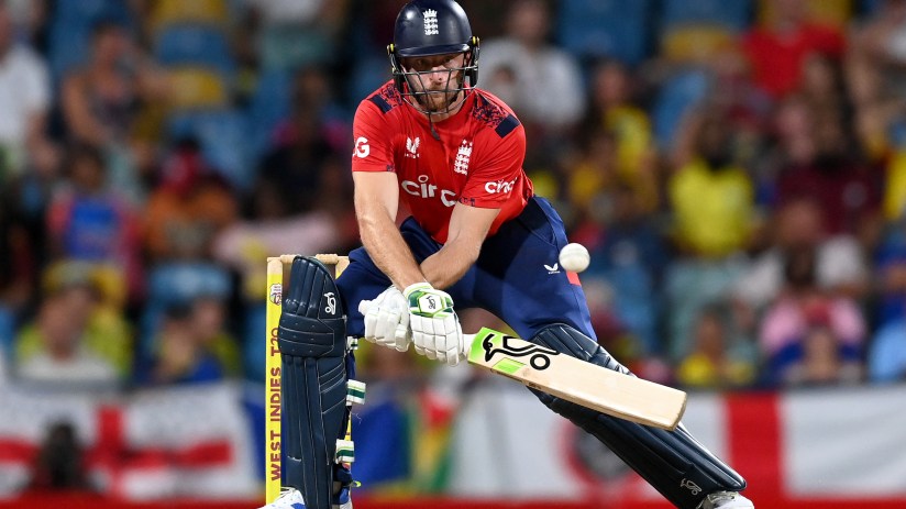 Jos Buttler smashed 83 off 45 balls as England won the second T20 in the West Indies