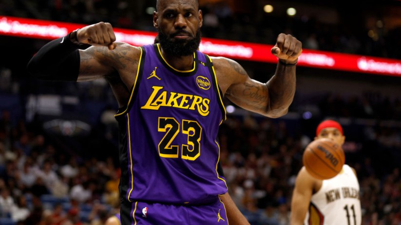 A company co-founded by LeBron James is to merge with a business backed by James Corden. (Photo by Sean Gardner/Getty Images)