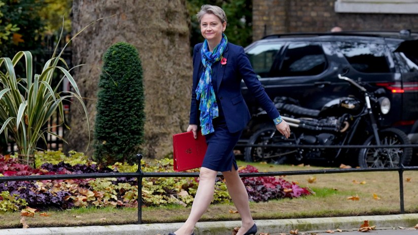 The home secretary has been criticised for not saying when small boat crossings will fall. Photo: PA