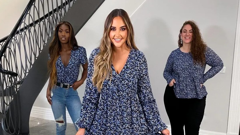I&rsquo;m a Celebrity winner Jacqueline Jossa (pictured, centre) is among the influencers to have worked with In The Style in recent years. (Credit: In The Style)