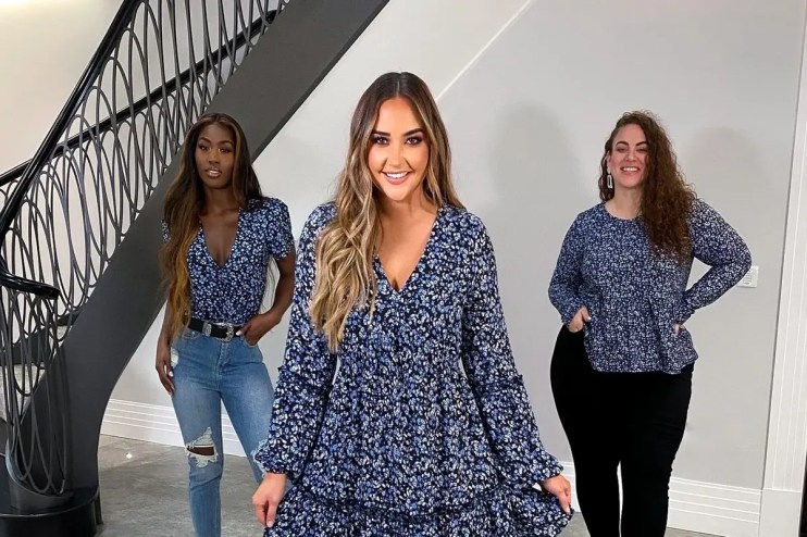 I&rsquo;m a Celebrity winner Jacqueline Jossa (pictured, centre) is among the influencers to have worked with In The Style in recent years. (Credit: In The Style)