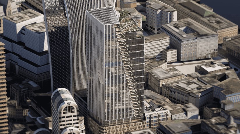 The new tower at 60 Gracechurch Street will be located next to the Walkie Talkie