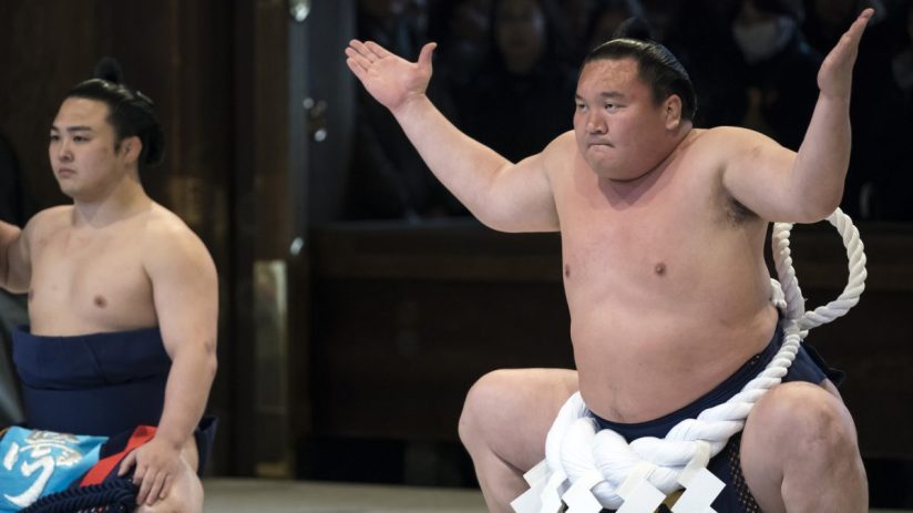 The 1991 Sumo tournament at the Royal Albert Hall.