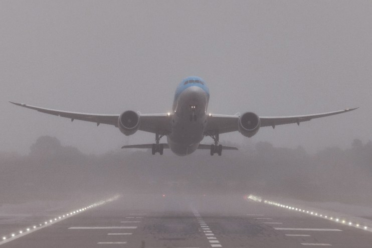 A plane takes off from Gatwick Airport in 2021 (Photo by Dan Kitwood/Getty Images)