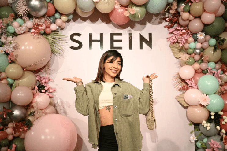 Shein is set to float on the London Stock Exchange in 2025. Manrika Khaira attends the launch of the Shein pop-up shop on 23 March, 2023, in Birmingham, England. (Photo by Shirlaine Forrest/Getty Images for Shein)