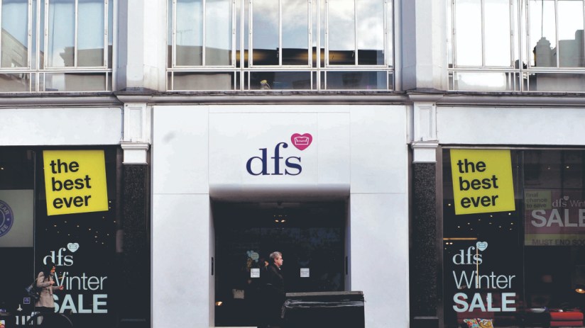 Photo of a DFS store in Tottenham Court Road, London.