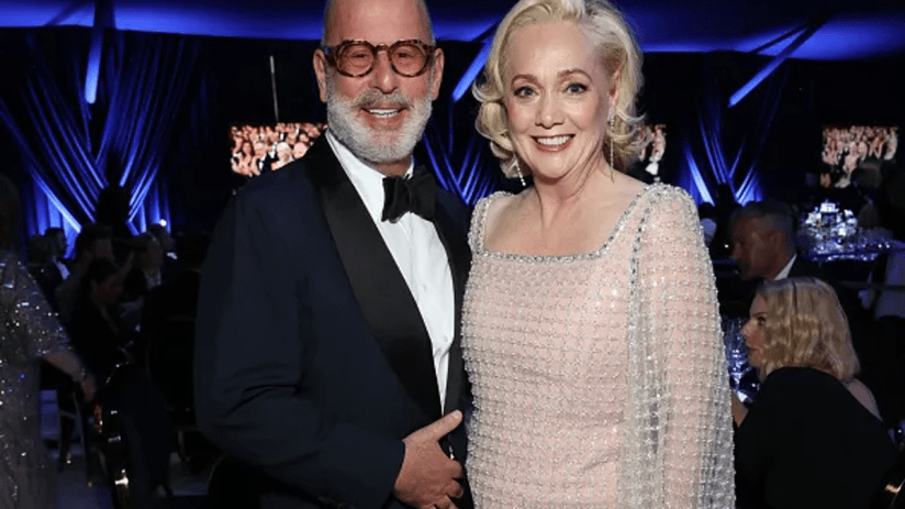 Ian Rosenblatt and Emma Kane at the Elton John AIDS Foundation&rsquo;s 32nd Annual Academy Awards Viewing Party on March 10, 2024 in West Hollywood, California. (Photo by Monica Schipper/Getty Images for Elton John AIDS Foundation)