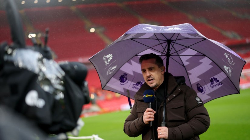 Gary Neville sold a majority stake of his production company in 2022. (Photo by Carl Recine/Getty Images)