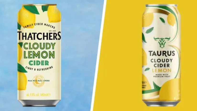 Thatchers v Aldi. Cloudy lemon cider dispute - picture by Stephens Scown