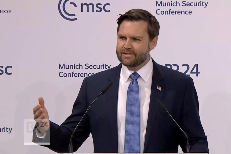 JD Vance has accused the UK and Europe of a &ldquo;backslide away from conscience rights&rdquo;, claiming: &ldquo;Free speech, I fear, is in retreat.&rdquo; Photo: PA
