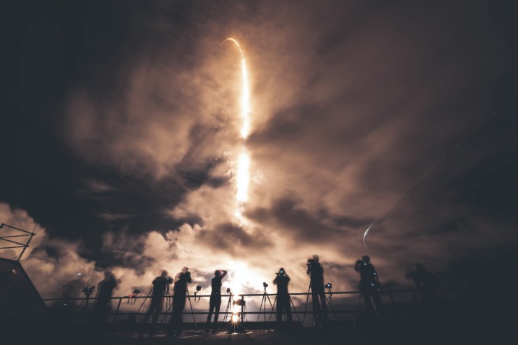 A SpaceX Falcon 9 rocket with the Crew Dragon Resilience capsule, carrying the crew of the Polaris Dawn Mission, lifts off from Launch Complex 39A at Kennedy Space Center in Cape Canaveral, Florida (Photo by CHANDAN KHANNA / AFP) (Photo by CHANDAN KHANNA/AFP via Getty Images)