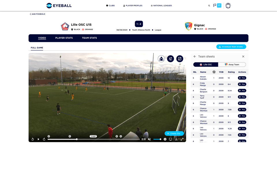 Eyeball.Club offers AI-powered scouting for clubs to find youth players