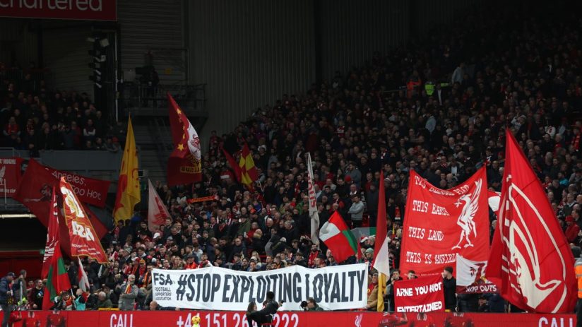 Liverpool fans protested against ticket price increases last season