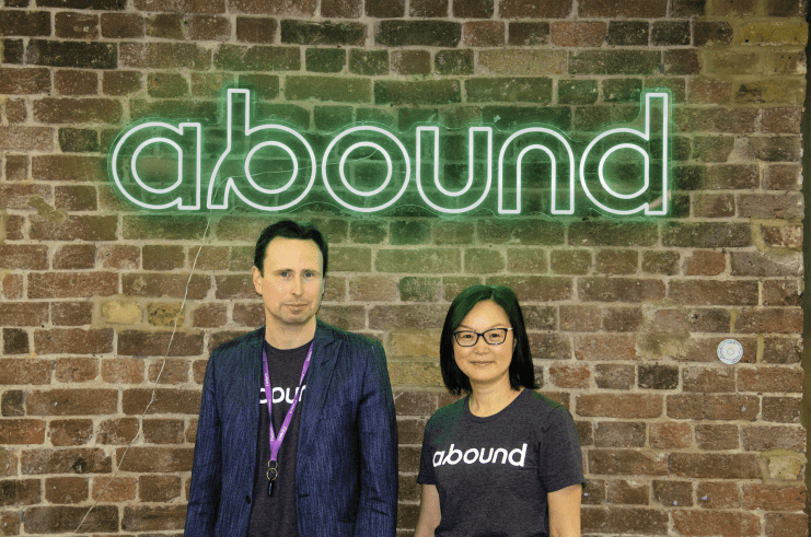 Abound's co-founders, Gerald Chappell (right) and Dr Michelle He (left). (Image: Abound)
