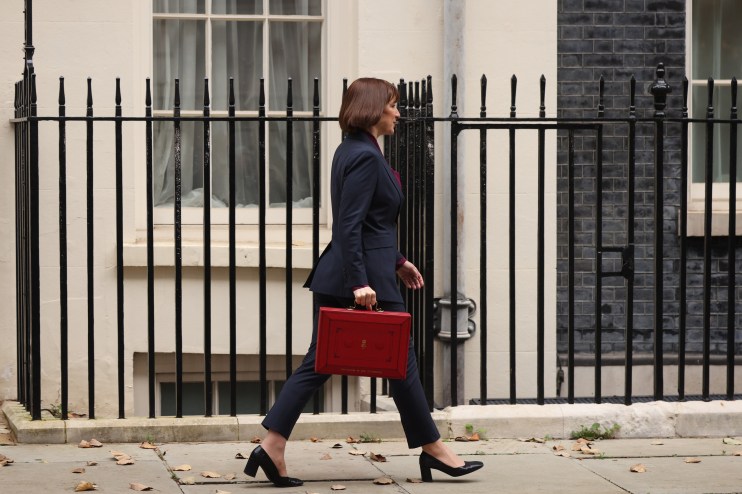 LONDON, ENGLAND - OCTOBER 30: Chancellor Rachel Reeves is seen leaving Downing Street to deliver the Labour budget on October 30, 2024 in London, England. This is the first Budget presented by the new Labour government and Chancellor of the Exchequer, Rachel Reeves. (Photo by Dan Kitwood/Getty Images)