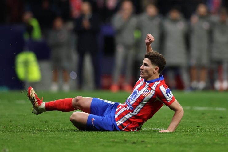 Atletico Madrid forward Julian Alvarez's penalty was ruled out in the Champions League shoot out with Real Madrid