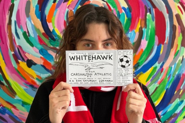 Whitehawk are selling 1,500 of the David Shrigley-designed tickets for their Non-League Day match