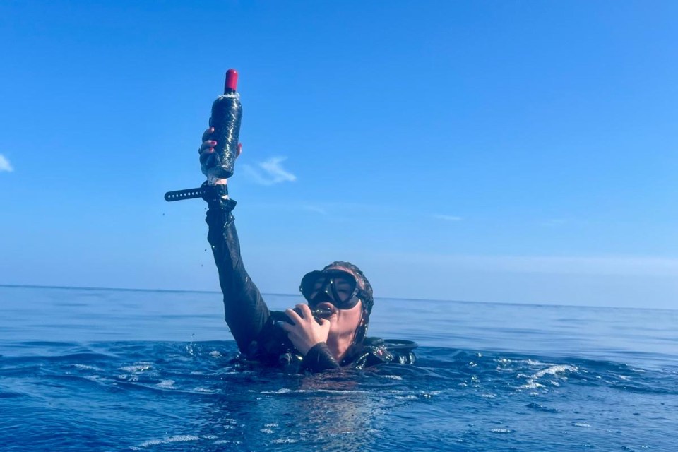 Diving for wine in The ocean paradise of the Maldives