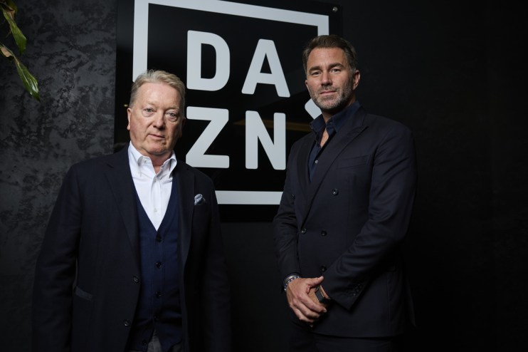 Frank Warren and Eddie Hearn have buried the hatchet and are now both signed to Dazn