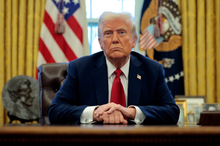 WASHINGTON, DC - JANUARY 30: U.S. President Donald Trump talks to reporters from the Resolute Desk after signing an executive order to appoint the deputy administrator of the Federal Aviation Administration in the Oval Office at the White House on January 30, 2025 in Washington, DC. Trump also signed a memorandum ordering an immediate assessment of aviation safety and ordering an elevation of what he called &ldquo;competence&rdquo; over &ldquo;D.E.I.&rdquo; (Photo by Chip Somodevilla/Getty Images)