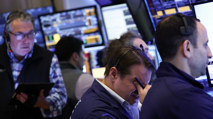 30-year US Treasury yields briefly reached five per cent last night.